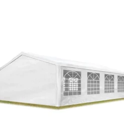 Markise-havetelt 5x8 m havepavillon PE 350 N presenning 100 % vandtæt hvid.