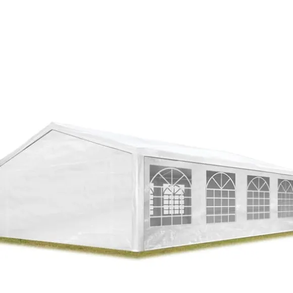 Markise-havetelt 5x8 m havepavillon PE 350 N presenning 100 % vandtæt hvid.