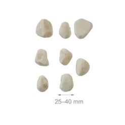 Marmorsten, 2,5x4 cm, Hvid