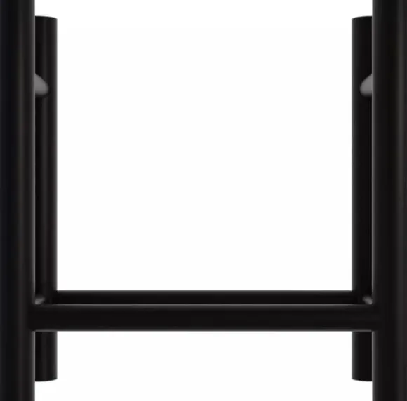 Medya Round Metal Firewood Rack Stand, Black - 30x60x60 cm