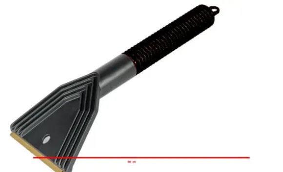 Messing sne- og isskraber, længde 30 cm