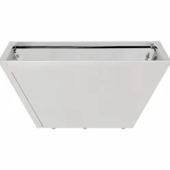 Metal have skål plantekasse - Elegant design til udendørs brug | Størrelse: 35x35x15 cm | Farve: Sølv