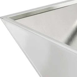 Metal have skål plantekasse - Elegant design til udendørs brug | Størrelse: 35x35x15 cm | Farve: Sølv