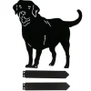 Metal Hunde Dekorative Havepæle Hundesilhuet Havedekoration til Udendørs Græsplænepynt Haveskilt