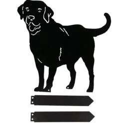 Metal Hunde Dekorative Havepæle Hundesilhuet Havedekoration til Udendørs Græsplænepynt Haveskilt