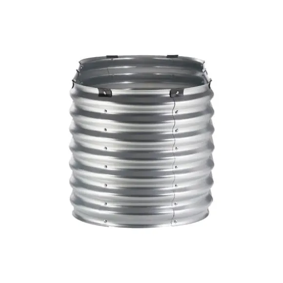 Metal Hævet Haveseng, 4x2x2 Fod, Galvaniseret Plantekasse, Holdbar, Velegnet til Udendørs Brug, Sølvfinish