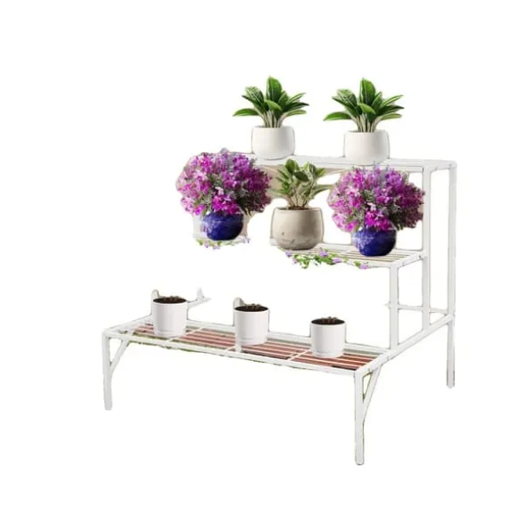 Metal Planteholder, 3-Niveau Design, Holdbar Konstruktion,HVID