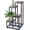 Metalblomsterstativ 4-lags, niveaudelt stativ til potter, planter og blomster