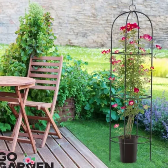 Metaltårn havepergola til klatrere, roser, blomster, haveplanter, metal