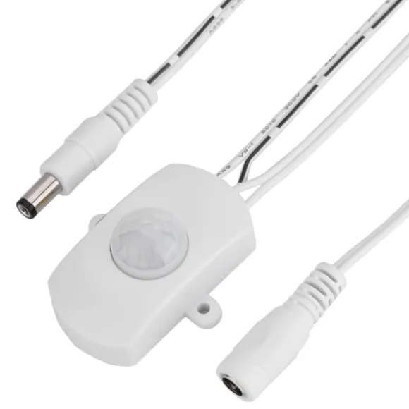 Mini PIR infrarød bevægelsessensor til LED-strimmel - hvid, 5A, DC 6-24V