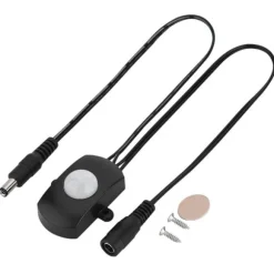 Mini PIR infrarød bevægelsessensor til LED-strimmel - sort, 6-24V, 5A