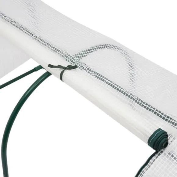 Minidrivhus - Altan-/Tomatdrivhus - 120×60×50 cm - Rullevinduer - Til altan og have - Hvid
