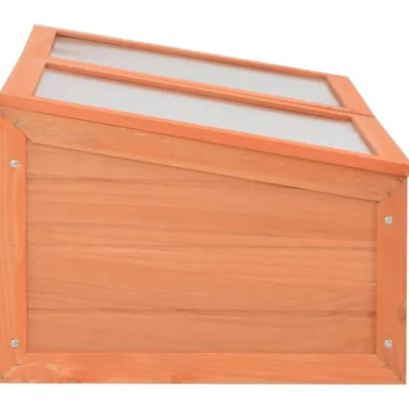 Minidrivhus i træ med hængslet låg - Beskyt dine planter | Størrelse: 100x50x34 cm