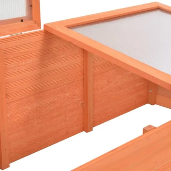 Minidrivhus i træ med hængslet låg - Beskyt dine planter | Størrelse: 100x50x34 cm