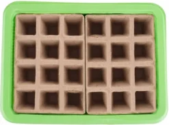 Minidrivhus med to bakker på 27x20x11 cm til frøplanter
