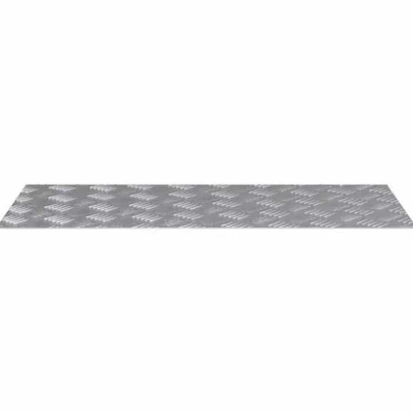 Moderne Aluminium Checker Plader - Skridsikre Trin | Størrelse: 90x40 cm | Farve: Sølv