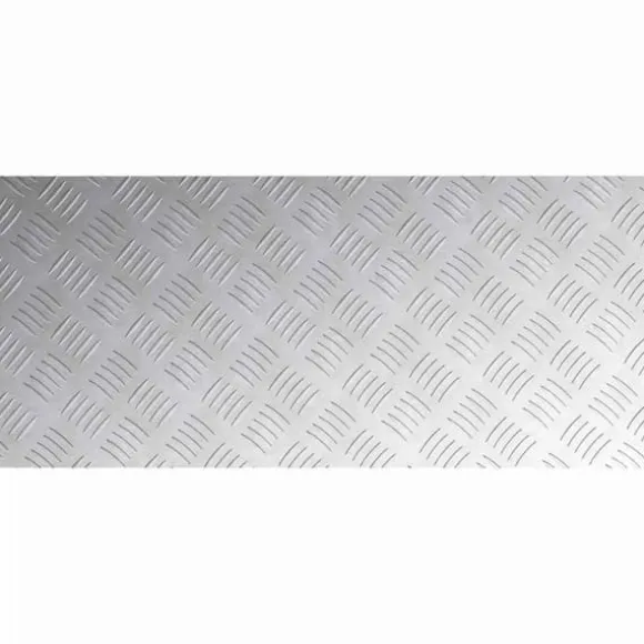 Moderne Aluminium Checker Plader - Skridsikre Trin | Størrelse: 90x40 cm | Farve: Sølv