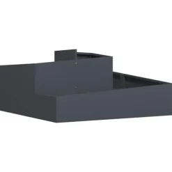 Moderne blomsterkrukke i stål - UV-resistent og holdbar | Størrelse: 100x100x50 cm | Farve: Antracit