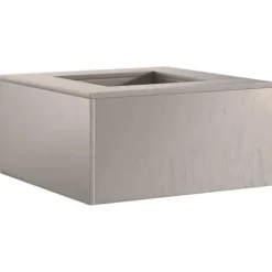 Moderne bålsted i forvitret stål - Rektangulært ildsted | Størrelse: 60x60x30 cm