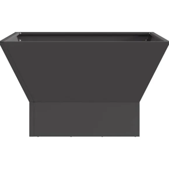Moderne bålsted i stål 60x60x35 cm - Udendørs ildsted | Farve: Sort