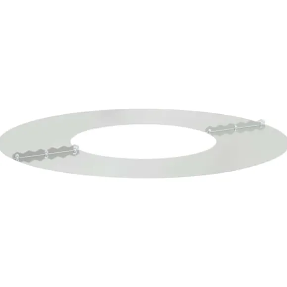 Moderne dekorativ trækrukke 5 pcs - Flade træ ringe | Størrelse: Ø30/60 cm | Farve: Sølv