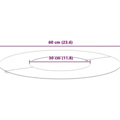 Moderne dekorativ trækrukke 5 pcs - Flade træ ringe | Størrelse: Ø30/60 cm | Farve: Sølv