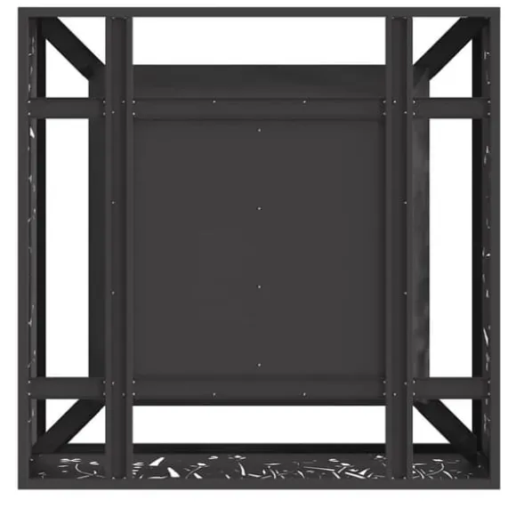 Moderne firkantet bålsted i koldvalset stål | Størrelse: 80x80x30 cm | Farve: Sort