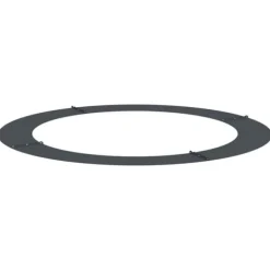 Moderne flad træring i stål - Dekorativ rund krukke | Diameter: Ø90/120 cm | Farve: Antracit