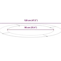 Moderne flad træring i stål - Dekorativ rund krukke | Diameter: Ø90/120 cm | Farve: Antracit