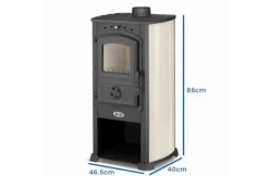 Moderne fritstående brændeovn - Øko Design 2022, 10 kW, A-effektivitet