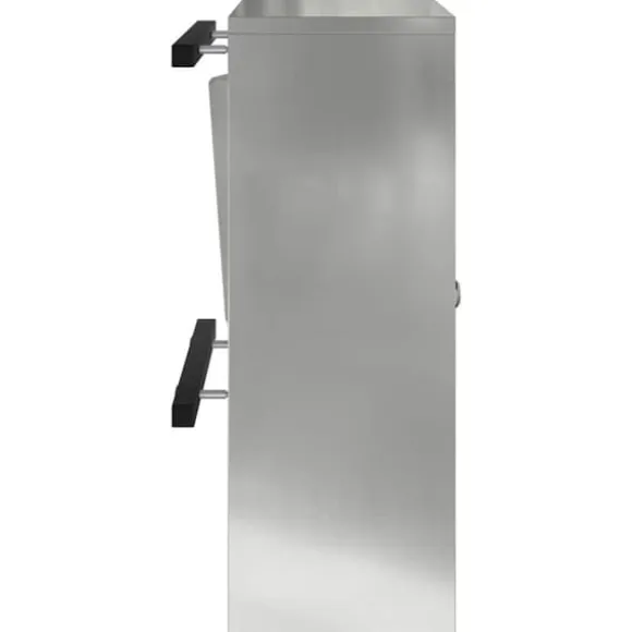 Moderne galvaniseret stål postkasse - Rektangulær design | Farve: Sort | Størrelse: 30x23x55 cm