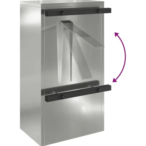 Moderne galvaniseret stål postkasse - Rektangulær design | Farve: Sort | Størrelse: 30x23x55 cm