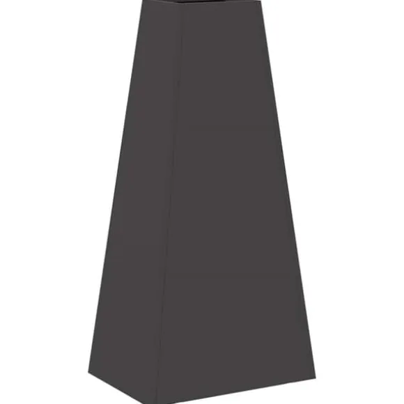 Moderne kegleformet bålsted i koldvalset stål | Farve: Sort | Størrelse: 50x35x100 cm