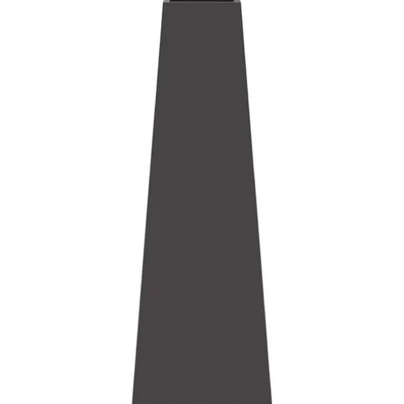 Moderne kegleformet bålsted i koldvalset stål | Farve: Sort | Størrelse: 50x35x100 cm