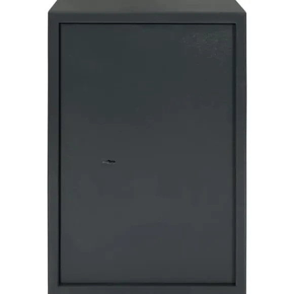 Moderne metal sikkerhedsboks med lås | Størrelse: 31x35x50 cm | Farve: Grå