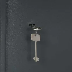 Moderne metal sikkerhedsboks med lås | Størrelse: 31x35x50 cm | Farve: Grå