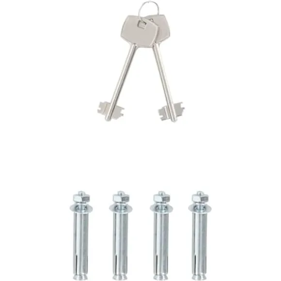 Moderne metal sikkerhedsboks med lås | Størrelse: 31x35x50 cm | Farve: Grå