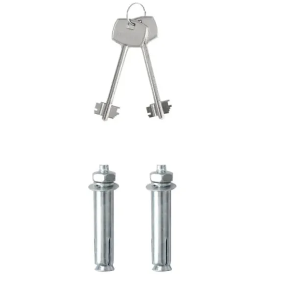 Moderne metal sikkerhedsboks med lås - Indendørs opbevaring | Størrelse: 17x23x17 cm | Farve: Grå