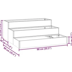 Moderne metalhavekrukke i stål - Designet til udendørs brug | Størrelse: 90x90x35 cm | Farve: Sort