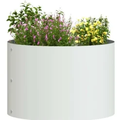 Moderne plante stativ i stål - 5 stk | Farve: Hvid | Størrelse: 30x30x20 cm