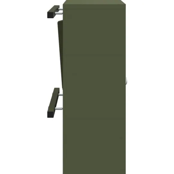 Moderne postkasse i stål - Rektangulær olivengrøn | Størrelse: 30x23x55 cm