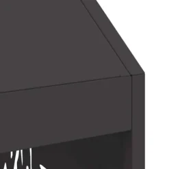 Moderne rektangulær bålsted i koldvalset stål | Farve: Sort | Størrelse: 50x50x100 cm