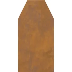 Moderne rektangulært bålsted i stål - Udendørs pejs | Størrelse: 50x50x100 cm | Farve: Brun