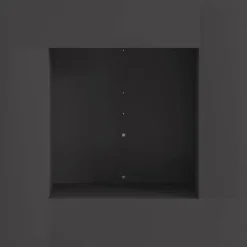 Moderne rektangulært bålsted i koldvalset stål | Størrelse: 60x60x30 cm | Farve: Sort