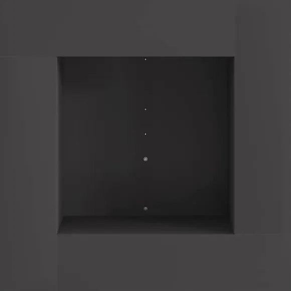 Moderne rektangulært bålsted i koldvalset stål | Størrelse: 60x60x30 cm | Farve: Sort
