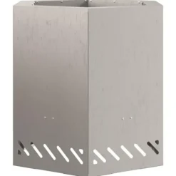 Moderne sekskantet bålfad i forvitret stål - 48x48x51 cm | Farve: Brun