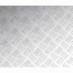Moderne Skridsikre Aluminium Checker Plader - 2 Stk | Størrelse: 60x50 cm | Farve: Sølv