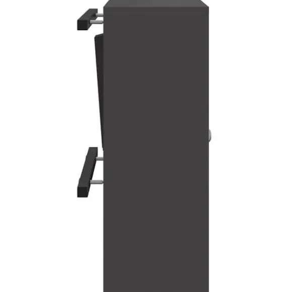 Moderne stål postkasse - Rektangulær og vandafvisende | Farve: Sort | Størrelse: 30x23x55 cm