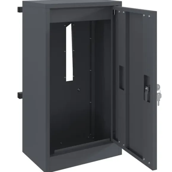 Moderne stål postkasse - Sikker og vandafvisende | Farve: Antracit | Størrelse: 30x23x55 cm