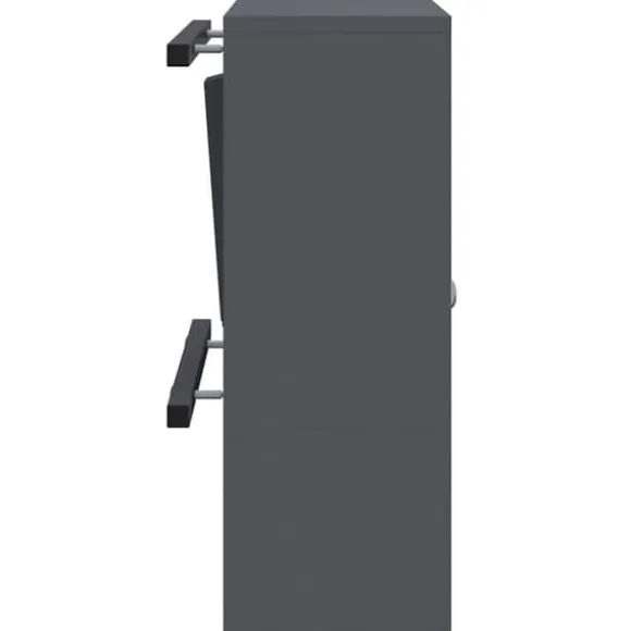 Moderne stål postkasse - Sikker og vandafvisende | Farve: Antracit | Størrelse: 30x23x55 cm